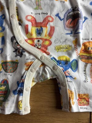 画像2: crazy gogo!!   ベビー肌着 ロンパース  カラー;WHITE (2)