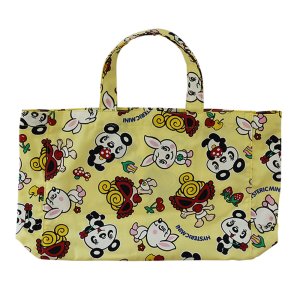 画像2: Hystericmini LOVELY FRIENDS総柄 横長トートバッグ  64;イエロー系 (2)