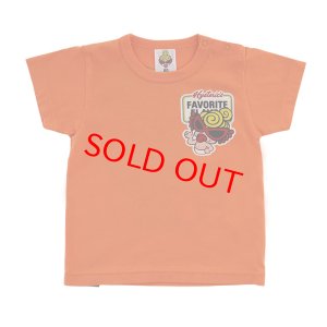 画像1: MY FIRST HYSTERIC　YUM YUM TEDDY MINI 半袖Tシャツ　　65；オレンジ (1)