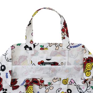画像3: Hystericmini　LOVELY FRIENDS総柄 横長トートバッグ　　04；ホワイト系 (3)