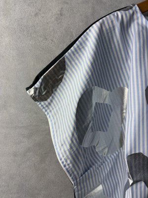 画像2: 40%off 2025SS   フランキーグロウ ORG.PT SQUARE PULLOVER      BLUE STRIPE-SLV (2)