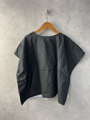 画像5: 40%off 2025SS   フランキーグロウ ORG.PT SQUARE PULLOVER      BLUE STRIPE-SLV (5)