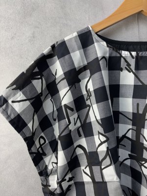 画像2: 40%off 2025SS   フランキーグロウ ORG.PT SQUARE PULLOVER   PLAID-BLACK  サイズ;F2 (2)