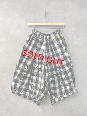 画像1: 2025SS   フランキーグロウ　ORG.PT TUCK SHORT PANTS   PLAID-BLACK (1)