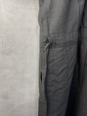 画像3: NATURAL LAUNDRY　　リネンコットン2wayコートワンピース　990:Black    サイズ:2 (3)