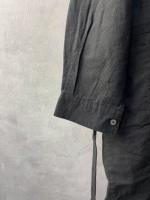 画像2: NATURAL LAUNDRY　　リネンコットン2wayコートワンピース　990:Black    サイズ:2 (2)