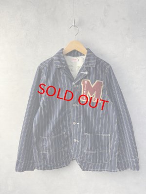 画像1: 40%off 2025春夏 DENIMDUNGAREE レジメンストライプ MICKEY JK 4;紺 (1)