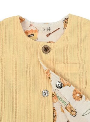 画像2: La stella　フクレジャガードリバーシブルベビーベスト　　 (2)