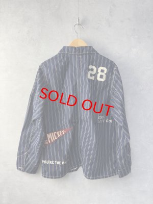 画像7: 40%off 2025春夏 DENIMDUNGAREE レジメンストライプ MICKEY JK 4;紺 (7)