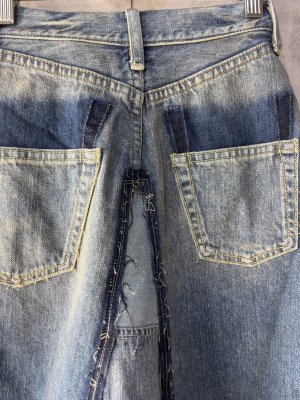 画像6: 40%off 2025春夏 　GTH　    デニム　フレア　チョー　SK　　14；ブルー (6)