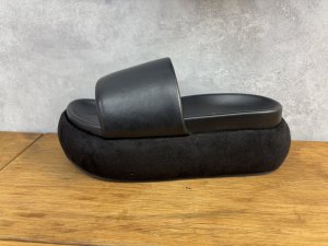 画像2: 40%off 　2025SS   　gomme　　バレルソールサンダル　2；黒　 (2)