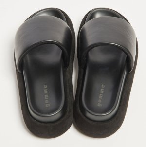 画像7: 40%off 　2025SS   　gomme　　バレルソールサンダル　2；黒　 (7)