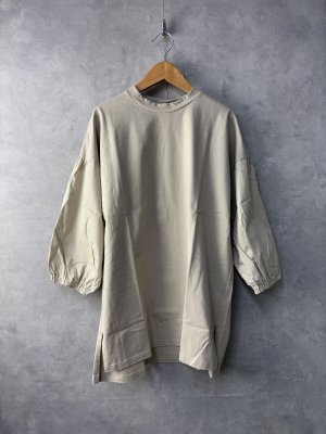 画像1: NATURAL LAUNDRY　　L度詰袖ギャザーチュニック　　610；beige  サイズ:2 (1)