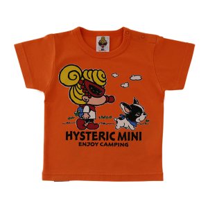 画像1: MY FIRST HYSTERIC　　MINI&J ENJOY CAMP 半袖Tシャツ　　65；オレンジ (1)