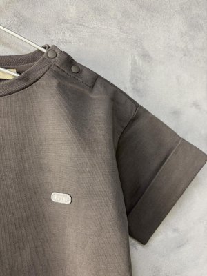 画像2: 40%off 2025春夏 FITH   サラサラテンジク バックロゴ ロングワンピース  17;チャコール (2)