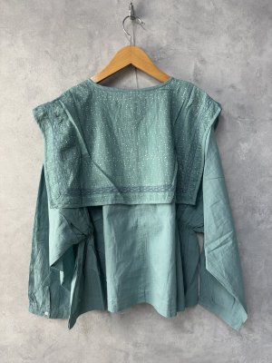 画像3: 30%off YARRA  　INDIAプリント　ブラウス　　51；ライトブルー　　FREE (3)