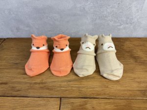 画像1: La stella　アニマルベビーソックス　　サイズ；F(7〜10cm) (1)