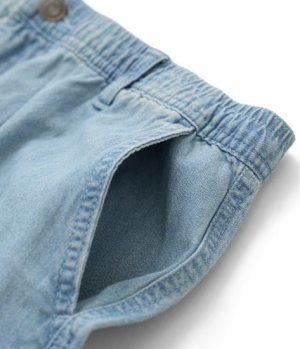 画像6: GLAZOS  　ライトデニム・ワイドカーゴパンツ　80；黒 (6)