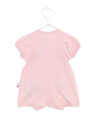 画像2: MakeYourDay　　ママとおそろい リボンパフスリーブ半袖ロンパス　　ピンク　　　サイズ；80 (2)