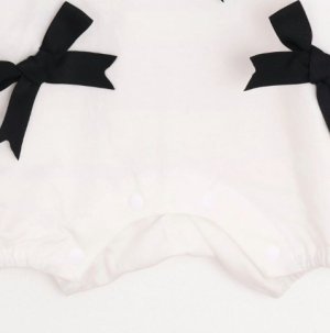 画像4: MakeYourDay　　ママとおそろい リボンパフスリーブ半袖ロンパス　　ピンク　　　サイズ；80 (4)