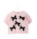 画像1: MakeYourDay　　リボンパフスリーブ半袖Tシャツ　　ピンク　　 (1)
