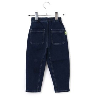 画像2: MakeYourDay　　テーパードデニムパンツ　　ネイビーブルー (2)