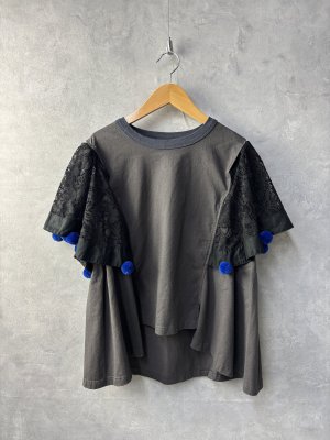 画像1: 2025春夏 　GTH　	   カラフルボンボリツカイ 2WAY ショルダー TEE　　2；黒 (1)