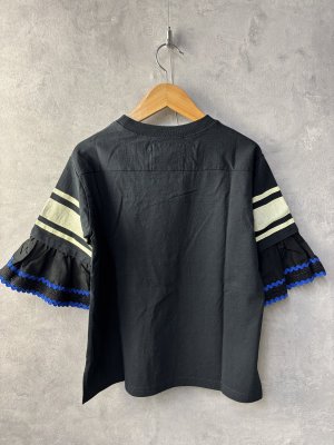 画像3: 40%off 2025春夏 　GTH　	 	 カラフルテープツカイ フレアスリーブ TEE　　2；黒 (3)
