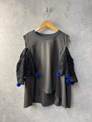 画像2: 40%off 2025春夏 　GTH　	   カラフルボンボリツカイ 2WAY ショルダー TEE　　2；黒 (2)