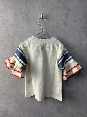 画像3: 40%off 2025春夏 　GTH　	 	 カラフルテープツカイ フレアスリーブ TEE　　１；白 (3)
