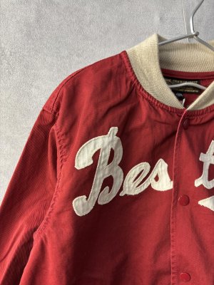 画像2: 40%off 2025春夏　DENIMDUNGAREE　 　コンパクトチノ　 ワッペン　ジャケット　　5；赤 (2)