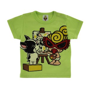 画像1: MY FIRST HYSTERIC　MINI&J BEST MEMORIES 半袖Tシャツ　　53；ライムグリーン (1)