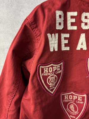 画像4: 40%off 2025春夏　DENIMDUNGAREE　 　コンパクトチノ　 ワッペン　ジャケット　　5；赤 (4)