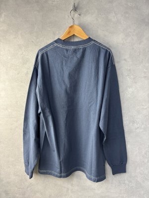 画像3: ALL HOURS 　　7.1oz GARMENT DYED 　Tシャツ PHYSICACAL 　   D.BLUE　     サイズ；1 (3)