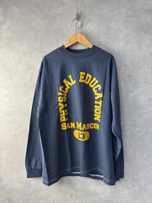 画像1: ALL HOURS 　　7.1oz GARMENT DYED 　Tシャツ PHYSICACAL 　   D.BLUE　     サイズ；1 (1)