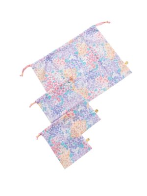 画像2: fafa　CAMILLA | ３点巾着セット - ラベンダーマルチフラワー　　 (2)