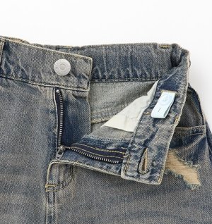 画像3: 30%off Lovetoxic  【LTXC】ダメージデニムショートパンツ  50;紺  サイズ;L(160) (3)