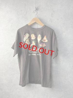 画像1: 2025春夏　DENIMDUNGAREE　  ビンテージテンジク SNOW WHITE TEE　2；黒 (1)
