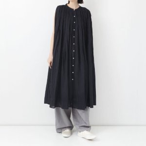 画像1: VC 　　スリーブレスギャザーブラウス *Long  　　BLACK　　  サイズ：F (1)