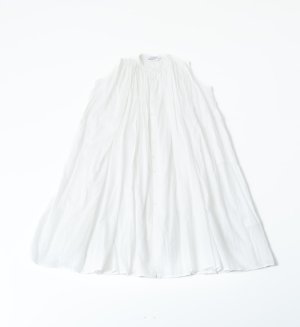画像1: VC 　　スリーブレスギャザーブラウス *Long  　　WHITE 　　  サイズ：F (1)