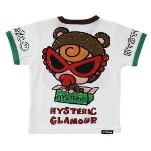 画像2: MY FIRST HYSTERIC SELFISH BABY ANIMAL MINI リンガー半袖Tシャツ  00;ホワイト (2)