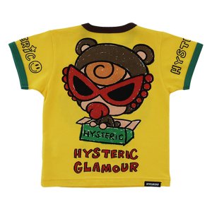 画像2: MY FIRST HYSTERIC SELFISH BABY ANIMAL MINI リンガー半袖Tシャツ  60;イエロー (2)