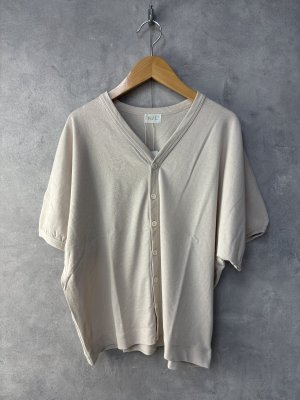 画像1: NATURAL LAUNDRY　　ツイストニットショートドルマンvカーデ　　160；アイボリー　　サイズ:2 (1)