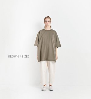 画像1: VC　オーバーサイズ UNISEX S/S T-SHIRTS　　カラー；BROWN (1)