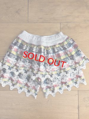 画像2: 40%off 2025春夏 DENIMDUNGAREE  マドラスチェック スカラップ SPN  5;赤  サイズ;140 (2)