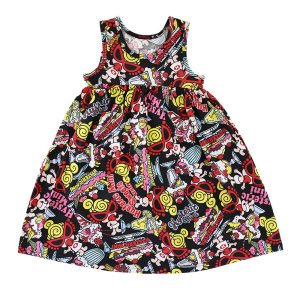 画像1: Hystericmini　HYSTERIC MINI SWEETS PARLOUR総柄 ワンピース　　14；ブラック系 (1)