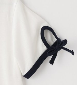 画像3: 30%off by LOVEiT  　　ラビ子袖あきリボンTシャツ　　81：チャコール (3)