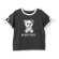 画像1: by LOVEiT  　　ラビ子袖あきリボンTシャツ　　85：チャコール (1)