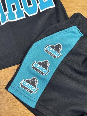 画像3: 30%off XLARGE KIDS 配色ロゴ半袖T+ショートパンツセット  80;黒 (3)