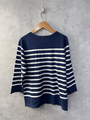 画像3: NATURAL LAUNDRY　CCアーモンドネックプルオーバー　　462;ネイビー　　サイズ:2 (3)